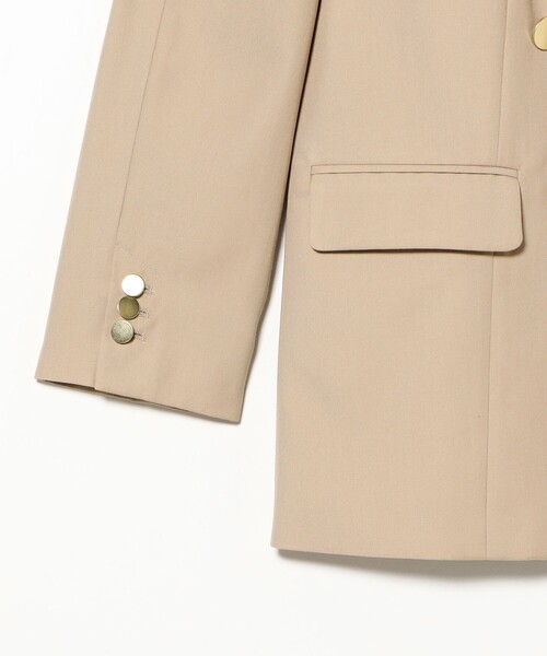 Ray BEAMS（レイビームス）の「4ボタン ダブル ブレザー（テーラードジャケット・レディース・ベージュ/ネイビー・0/1）」の3枚目の写真