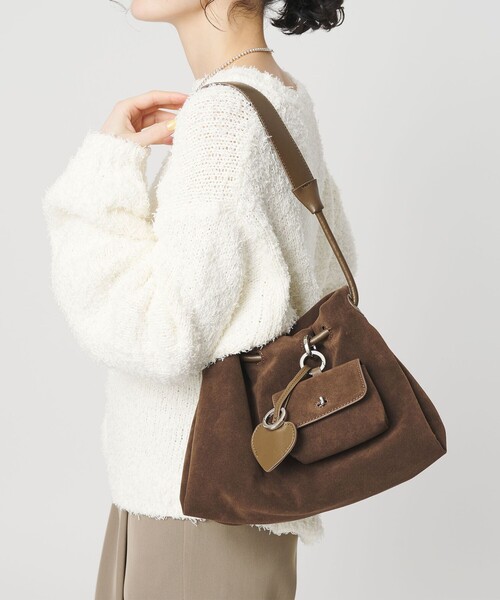 BEAUTY&YOUTH UNITED ARROWS（ビューティーアンドユースユナイテッドアローズ）の「スエードライク チャーム ドロスト バッグ（ショルダーバッグ・レディース・ダークブラウン/ベージュ・FREE）」の5枚目の写真
