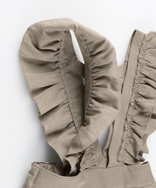 BRANSHES（ブランシェス）の「フリルサロペット（サロペット/オーバーオール・キッズ・ブラウン/チャコールグレー・100/140/150/130/120/110/90）」の11枚目の写真