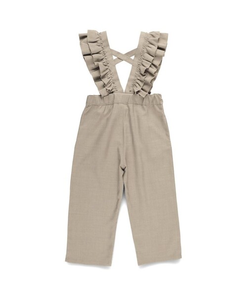 BRANSHES（ブランシェス）の「フリルサロペット（サロペット/オーバーオール・キッズ・ブラウン/チャコールグレー・100/140/150/130/120/110/90）」の16枚目の写真