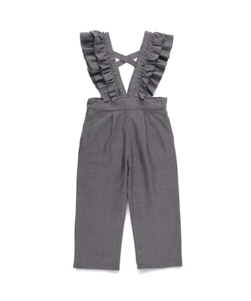 BRANSHES（ブランシェス）の「フリルサロペット（サロペット/オーバーオール・キッズ・ブラウン/チャコールグレー・100/140/150/130/120/110/90）」の17枚目の写真