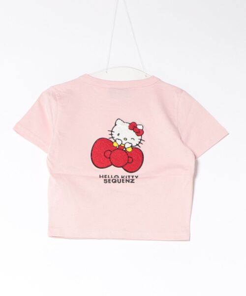 sanrio(サンリオ)の「HELLO KITTY EMBROIDERY TEE/ハローキティ サガラ刺繍 バックプリントTシャツ/ピチT・ビッグシルエット(Tシャツ/カットソー・レディース・ブラック/ライトブルー/ホワイト/ピンク・S/M/L)」の12枚目の写真