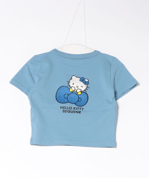 sanrio(サンリオ)の「HELLO KITTY EMBROIDERY TEE/ハローキティ サガラ刺繍 バックプリントTシャツ/ピチT・ビッグシルエット(Tシャツ/カットソー・レディース・ブラック/ライトブルー/ホワイト/ピンク・S/M/L)」の10枚目の写真