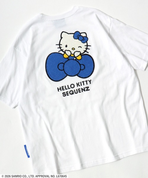 セール】HELLO KITTY EMBROIDERY TEE/ハローキティ サガラ刺繍 バック