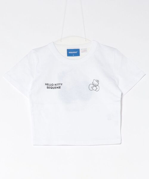sanrio(サンリオ)の「HELLO KITTY EMBROIDERY TEE/ハローキティ サガラ刺繍 バックプリントTシャツ/ピチT・ビッグシルエット(Tシャツ/カットソー・レディース・ブラック/ライトブルー/ホワイト/ピンク・S/M/L)」の5枚目の写真