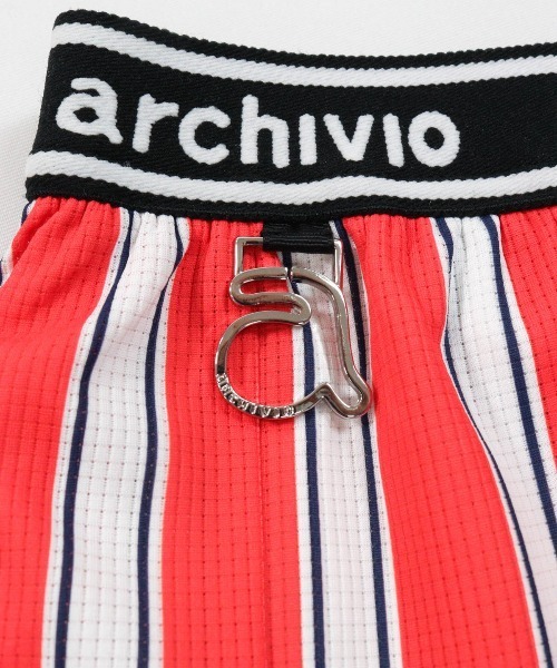 archivio(アルチビオ)の「<LADIES>ストライプ柄速乾プリーツスカート(スカート・レディース・ベージュ/レッド/ブルー・S/L/M)」の8枚目の写真