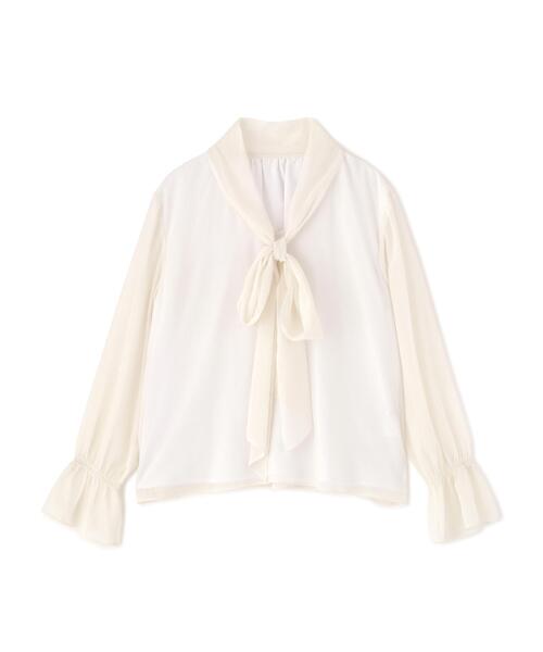 PROPORTION BODY DRESSING（プロポーションボディドレッシング）の「ビックリボンブラウス / 1216110203（シャツ/ブラウス・レディース・ホワイト系その他/ブルー/オフホワイト・MEDIUM/SMALL）」の4枚目の写真