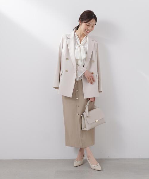 PROPORTION BODY DRESSING（プロポーションボディドレッシング）の「ビックリボンブラウス / 1216110203（シャツ/ブラウス・レディース・ホワイト系その他/ブルー/オフホワイト・MEDIUM/SMALL）」の12枚目の写真