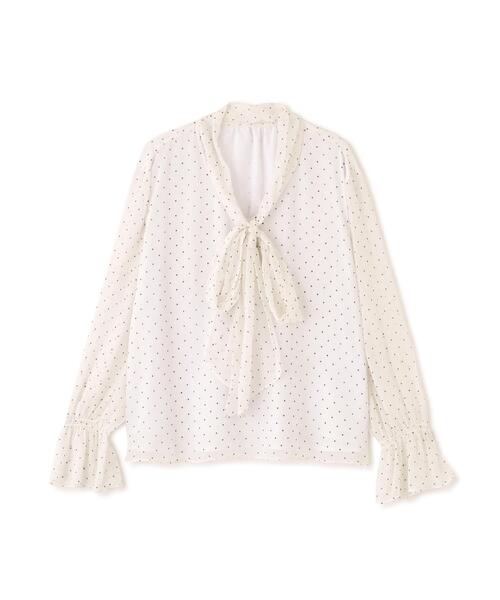 PROPORTION BODY DRESSING（プロポーションボディドレッシング）の「ビックリボンブラウス / 1216110203（シャツ/ブラウス・レディース・ホワイト系その他/ブルー/オフホワイト・MEDIUM/SMALL）」の14枚目の写真
