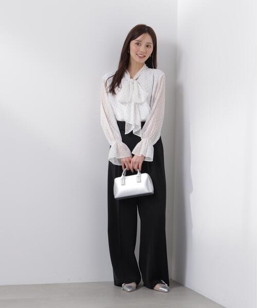 PROPORTION BODY DRESSING（プロポーションボディドレッシング）の「ビックリボンブラウス / 1216110203（シャツ/ブラウス・レディース・ホワイト系その他/ブルー/オフホワイト・MEDIUM/SMALL）」の17枚目の写真