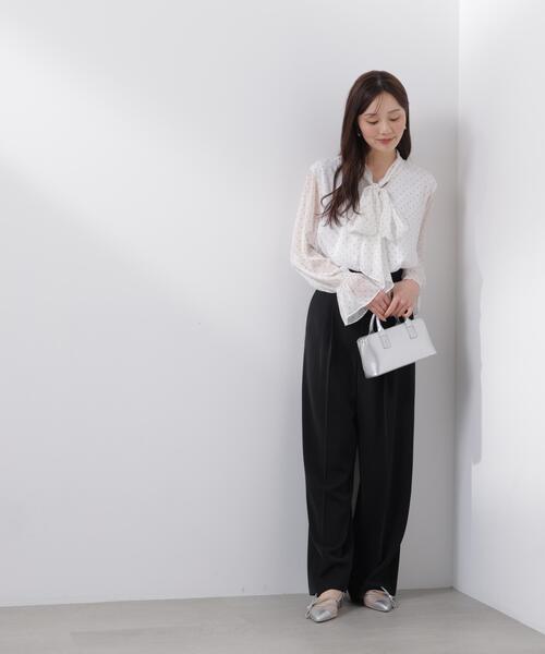 PROPORTION BODY DRESSING（プロポーションボディドレッシング）の「ビックリボンブラウス / 1216110203（シャツ/ブラウス・レディース・ホワイト系その他/ブルー/オフホワイト・MEDIUM/SMALL）」の18枚目の写真