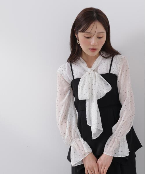PROPORTION BODY DRESSING（プロポーションボディドレッシング）の「ビックリボンブラウス / 1216110203（シャツ/ブラウス・レディース・ホワイト系その他/ブルー/オフホワイト・MEDIUM/SMALL）」の21枚目の写真