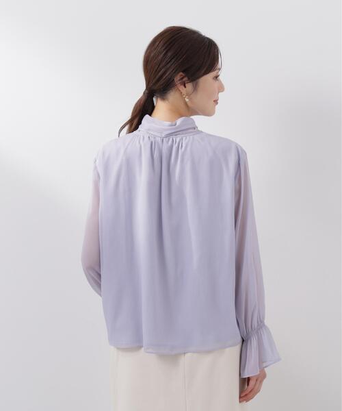PROPORTION BODY DRESSING(プロポーションボディドレッシング)の「ビックリボンブラウス / 1216110203(シャツ/ブラウス・レディース・ホワイト系その他/ブルー/オフホワイト・MEDIUM/SMALL)」の10枚目の写真