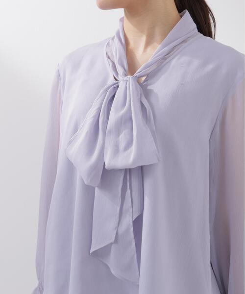 PROPORTION BODY DRESSING(プロポーションボディドレッシング)の「ビックリボンブラウス / 1216110203(シャツ/ブラウス・レディース・ホワイト系その他/ブルー/オフホワイト・MEDIUM/SMALL)」の9枚目の写真