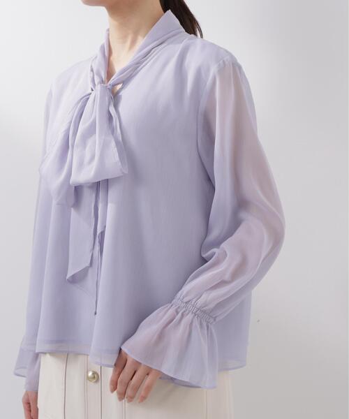 PROPORTION BODY DRESSING(プロポーションボディドレッシング)の「ビックリボンブラウス / 1216110203(シャツ/ブラウス・レディース・ホワイト系その他/ブルー/オフホワイト・MEDIUM/SMALL)」の8枚目の写真