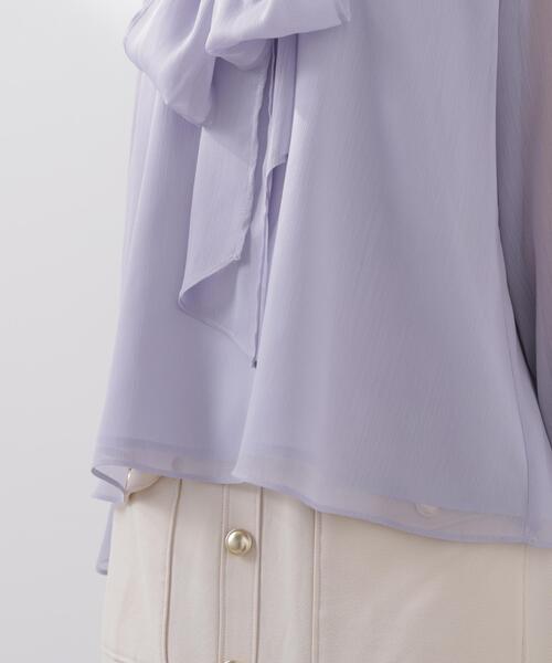 PROPORTION BODY DRESSING(プロポーションボディドレッシング)の「ビックリボンブラウス / 1216110203(シャツ/ブラウス・レディース・ホワイト系その他/ブルー/オフホワイト・MEDIUM/SMALL)」の7枚目の写真