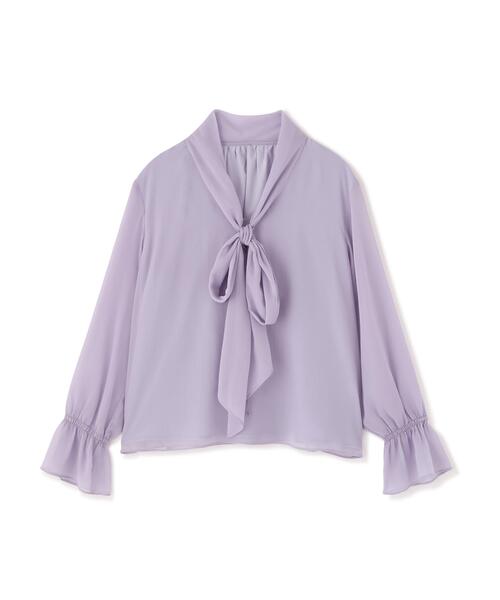 PROPORTION BODY DRESSING(プロポーションボディドレッシング)の「ビックリボンブラウス / 1216110203(シャツ/ブラウス・レディース・ホワイト系その他/ブルー/オフホワイト・MEDIUM/SMALL)」の6枚目の写真