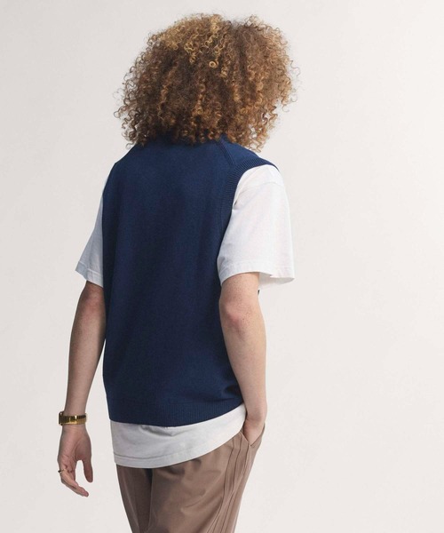 adidas（アディダス）の「オリジナルス カシミヤ ベスト【adidas Golf/アディダスゴルフ】（ベスト・メンズ・ブルー/ホワイト・X-LARGE/LARGE/3XL/XX-LARGE/MEDIUM/SMALL）」の7枚目の写真