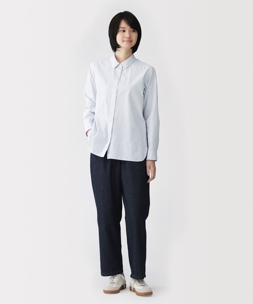 無印良品(ムジルシリョウヒン)の「婦人 洗いざらし ブロードレギュラーカラー長袖シャツ(シャツ/ブラウス・レディース・ホワイト系/ピンク系/ホワイト・XL/L/M/S)」の8枚目の写真