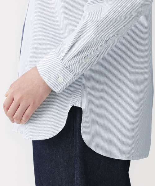 無印良品(ムジルシリョウヒン)の「婦人 洗いざらし ブロードレギュラーカラー長袖シャツ(シャツ/ブラウス・レディース・ホワイト系/ピンク系/ホワイト・XL/L/M/S)」の12枚目の写真