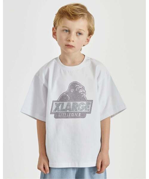 XLARGE KIDS（エクストララージキッズ）の「ラインストーンOG 半袖Tシャツ（Tシャツ/カットソー・キッズ・ブラック/グリーン/ホワイト・140cm/130cm/100cm/90cm/110cm/120cm）」の14枚目の写真