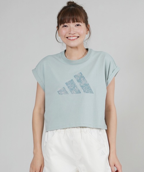 adidas(アディダス)の「adidas/アディダス W WESTERN BL グラフィックTシャツ VB876(Tシャツ/カットソー・レディース・セージグリーン・L/M)」の1枚目の写真
