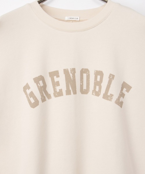 Honeys（ハニーズ）の「７分袖ビッグスウェット（スウェット・レディース・グリーン/アイボリー/スミクロ/杢グレー・F）」の14枚目の写真