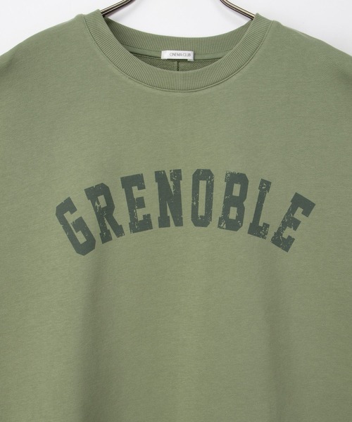 Honeys（ハニーズ）の「７分袖ビッグスウェット（スウェット・レディース・グリーン/アイボリー/スミクロ/杢グレー・F）」の18枚目の写真