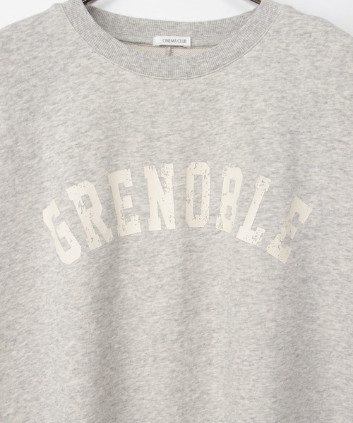 Honeys（ハニーズ）の「７分袖ビッグスウェット（スウェット・レディース・グリーン/アイボリー/スミクロ/杢グレー・F）」の20枚目の写真