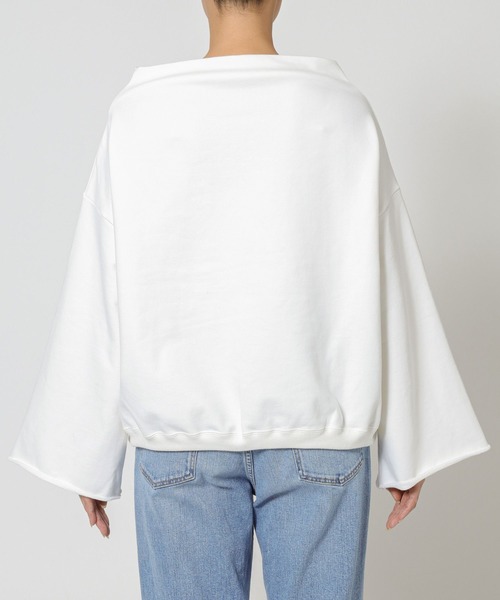 BABYLONE（バビロン）の「ヘムドロスト裏毛プルオーバー（スウェット・レディース・ホワイト/グレー/ベージュ・フリー）」の15枚目の写真