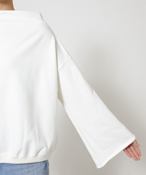 BABYLONE（バビロン）の「ヘムドロスト裏毛プルオーバー（スウェット・レディース・ホワイト/グレー/ベージュ・フリー）」の10枚目の写真