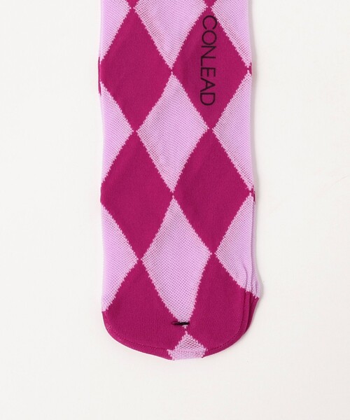 BRILLA per il gusto（ブリッラペルイルグースト）の「CONLEAD / SHEER ARGYLE ソックス（ソックス/靴下・メンズ・パープル/ミント・ONE SIZE）」の4枚目の写真