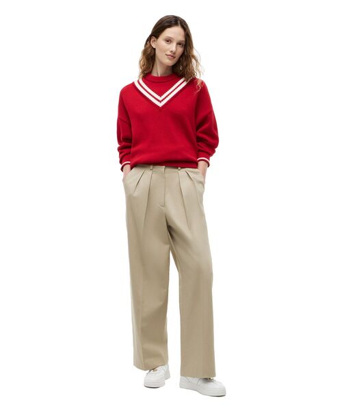 TOMMY HILFIGER(トミーヒルフィガー)の「テンセルチノリラックスパンツ(チノパンツ・レディース・ベージュ/マルチ・34inch/36inch/38inch)」の4枚目の写真