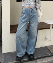 RAY CASSIN | ラインストーンバレルデニムパンツ(デニムパンツ)