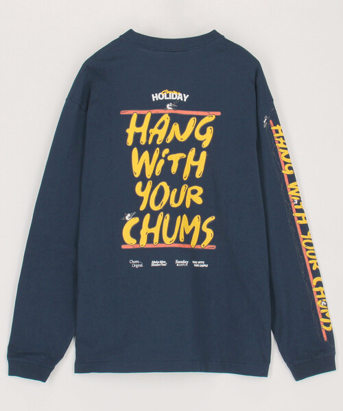 FREAK'S STORE(フリークスストア)の「限定展開 CHUMS/チャムス HWYCホットドッグロングスリーブTシャツ(Tシャツ/カットソー・メンズ・ネイビー/ホワイト/ブラック・SMALL/MEDIUM/LARGE/X-LARGE)」の3枚目の写真