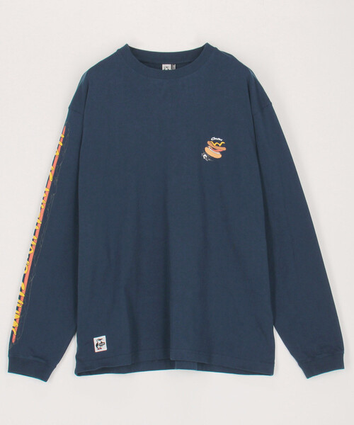 FREAK'S STORE(フリークスストア)の「限定展開 CHUMS/チャムス HWYCホットドッグロングスリーブTシャツ(Tシャツ/カットソー・メンズ・ネイビー/ホワイト/ブラック・SMALL/MEDIUM/LARGE/X-LARGE)」の4枚目の写真