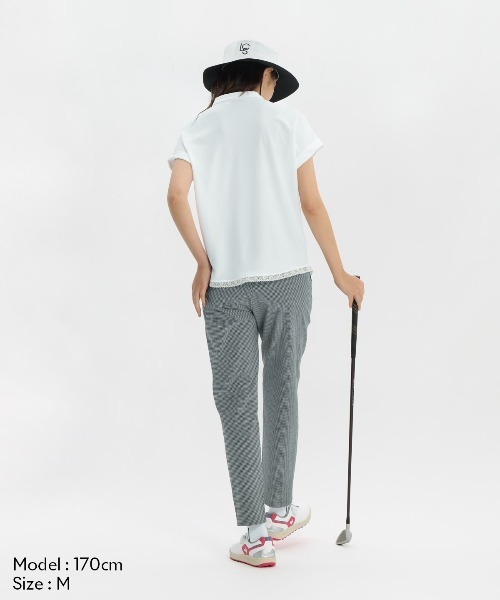 le coq sportif GOLF(ルコックスポルティフゴルフ)の「チェック柄9分丈パンツ(その他パンツ・レディース・ネイビー/グレー/ブルー・M/L/S/XL/3L)」の6枚目の写真