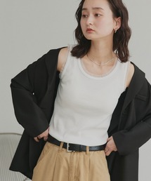 ad thie | チュール リブ タンクトップ(タンクトップ)