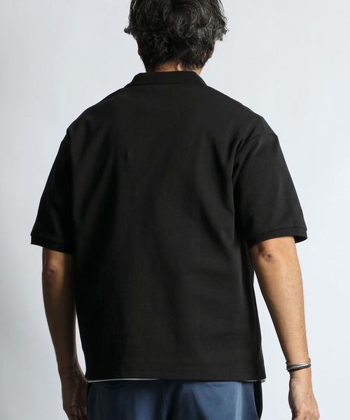 The DUFFER of ST.GEORGE(ザダファーオブセントジョージ)の「〔BLACK LABEL〕SORONA PONTE RIB POLO SHIRT:ソロナブレンド ポンチ リブ ポロシャツ(ポロシャツ・メンズ・グレー/ホワイト/ブラック・X-LARGE/LARGE/MEDIUM)」の14枚目の写真