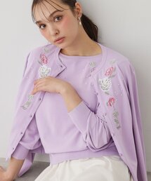 Sunauna（スーナウーナ）の「【SS～Lサイズ展開／フラワー刺繍】クラフトカーディガン（カーディガン/ボレロ）」