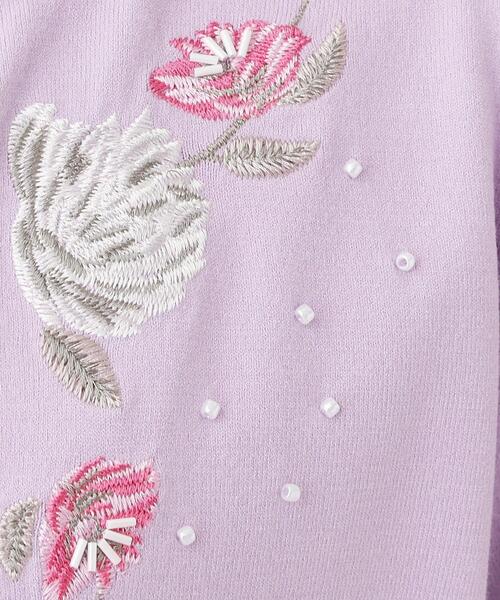 Sunauna(スーナウーナ)の「【SS~Lサイズ展開/フラワー刺繍】クラフトカーディガン(カーディガン/ボレロ・レディース・ナチュラル/パープル/ネイビー・34/38/40)」の12枚目の写真