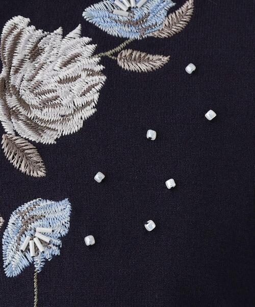 Sunauna(スーナウーナ)の「【SS~Lサイズ展開/フラワー刺繍】クラフトカーディガン(カーディガン/ボレロ・レディース・ナチュラル/パープル/ネイビー・34/38/40)」の8枚目の写真