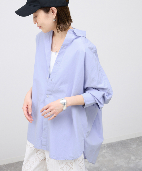 SLOBE IENA(スローブイエナ)の「オーバーサイズシャツ(シャツ/ブラウス・レディース・ホワイト/スカイブルー/ピンク系その他・FREE)」の2枚目の写真