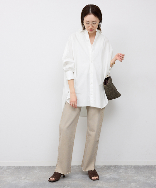 SLOBE IENA(スローブイエナ)の「オーバーサイズシャツ(シャツ/ブラウス・レディース・ホワイト/スカイブルー/ピンク系その他・FREE)」の4枚目の写真