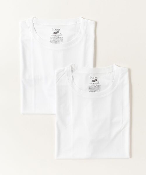 HANES(ヘインズ)の「【Hanes/ヘインズ】メンズ 大きいサイズ【2枚組】Hanes MOVES スクエアメッシュ クルーネックTシャツ(Tシャツ/カットソー・メンズ・ホワイト/ブラック・3L/4L)」の19枚目の写真
