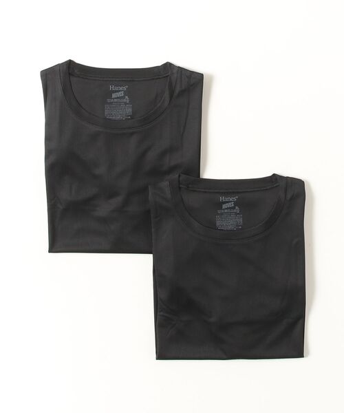 HANES(ヘインズ)の「【Hanes/ヘインズ】メンズ 大きいサイズ【2枚組】Hanes MOVES スクエアメッシュ クルーネックTシャツ(Tシャツ/カットソー・メンズ・ホワイト/ブラック・3L/4L)」の11枚目の写真