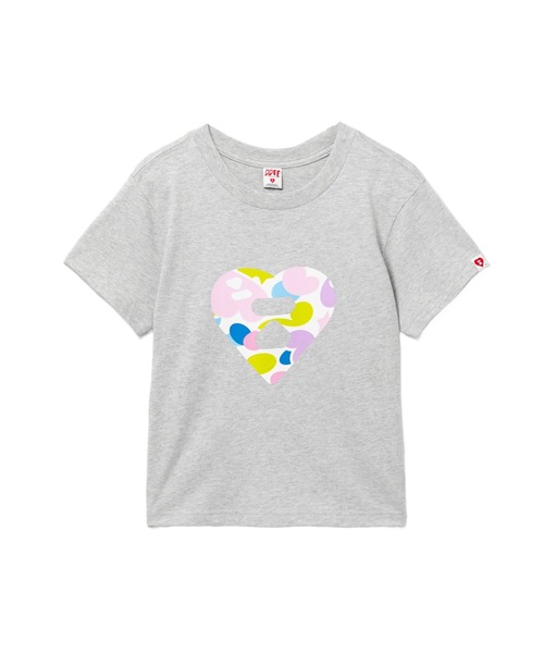 A BATHING APE(アベイシングエイプ)の「CAMO HEART PRINTED TEE #2(Tシャツ/カットソー・レディース・ブラック/グレー/ネイビー・X-SMALL/SMALL)」の2枚目の写真