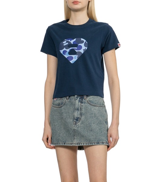 A BATHING APE(アベイシングエイプ)の「CAMO HEART PRINTED TEE #2(Tシャツ/カットソー・レディース・ブラック/グレー/ネイビー・X-SMALL/SMALL)」の9枚目の写真