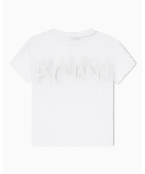 ARMANI EXCHANGE（アルマーニエクスチェンジ）の「【A|X アルマーニ エクスチェンジ】AXロゴ メッシュ半袖クルーネッククロップドTシャツ/CROPPED（Tシャツ/カットソー・レディース・ホワイト/ブラック・X-SMALL/SMALL/MEDIUM/LARGE）」の3枚目の写真