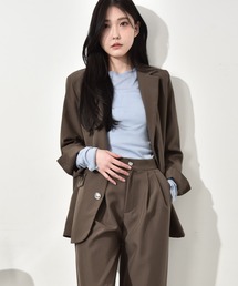 Y/lim（イリム）の「デザインメタルボタンライトツイルテーラードジャケット　セットアップ対応（テーラードジャケット）」